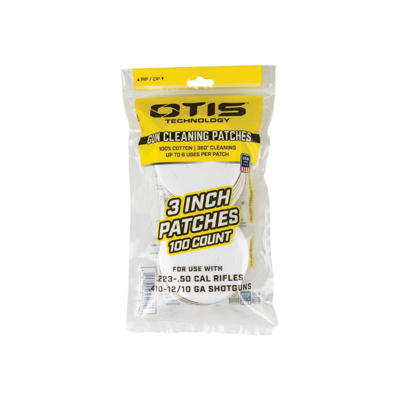 thumbnail image 2 of The Professional's Choice Cotton Gun Cleaning Patches – 1.75" Round – 1000 Pack – R23 2 of 5